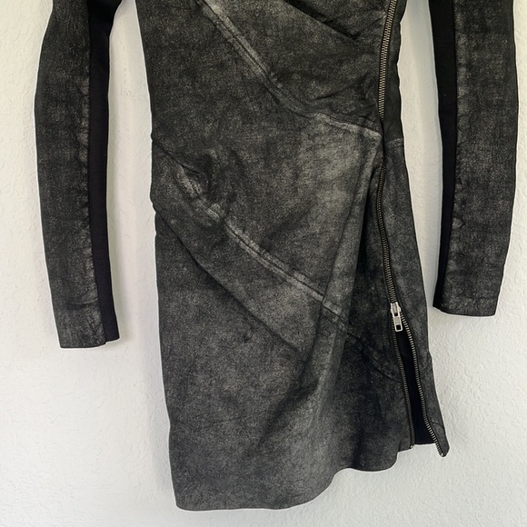 AllSaints Black Suede Luciano Dress US 2 - Picture 7 of 12
